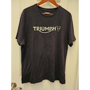 Triumph Motorcycles Logo Graphic T-Shirt Men's Size XL Black Tee Portugal